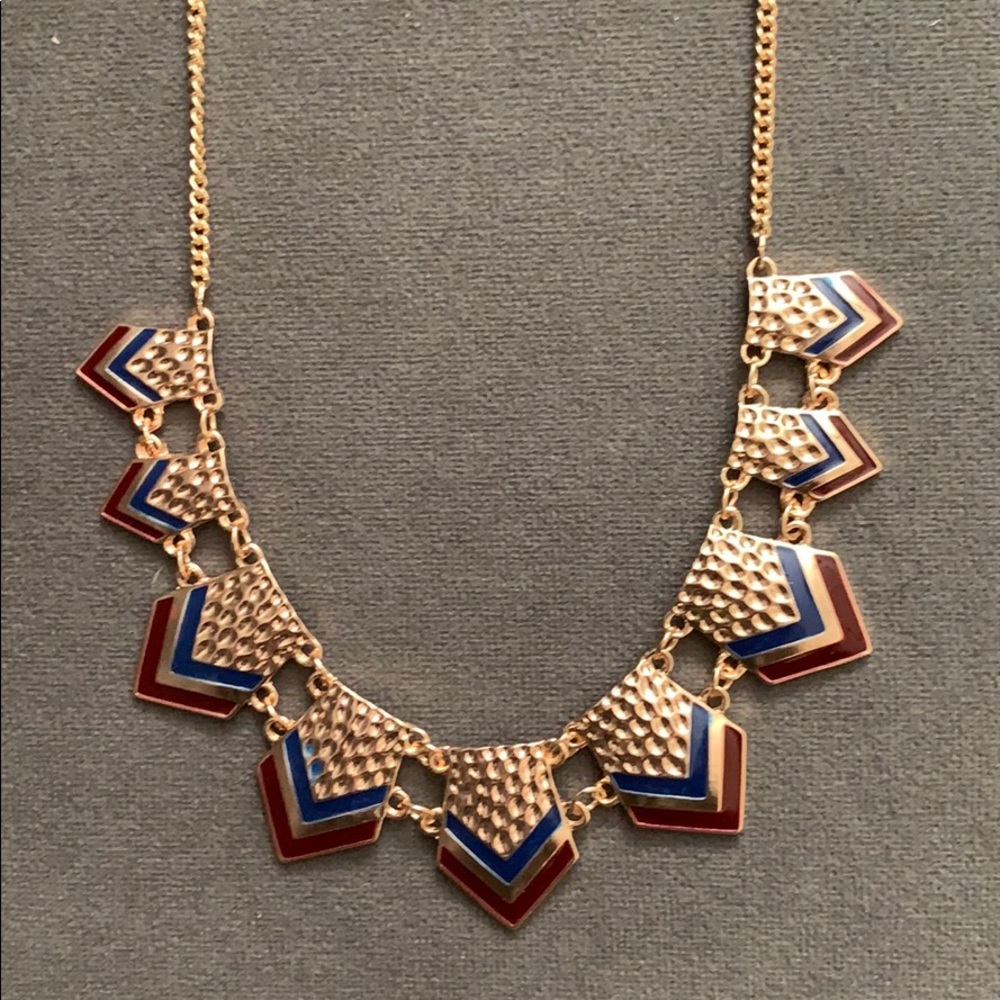 Gold chevron necklace
